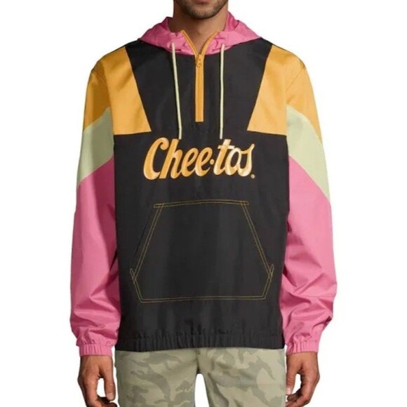 Cheetos Chester Cheetah Graphic Colorblock Pullover Anorak Mens Size Medium - Picture 1 of 10
